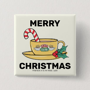 FRIENDS™   Central Perk Kerstmug Vierkante Button 5,1 Cm