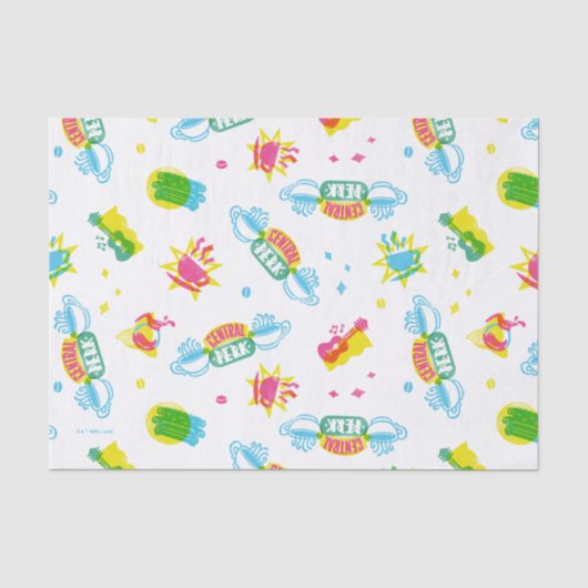 FRIENDS™ | Central Perk Neon Patroon Tissuepapier (Voorkant)