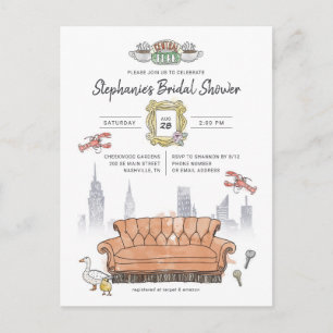 FRIENDS™   Central Perk Watercolor Bruiloftsfeest Briefkaart