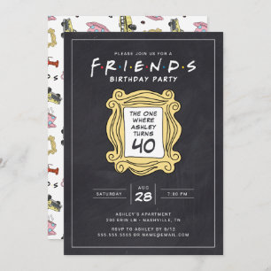 FRIENDS™ Chalkboard 40th Birthday Invitation