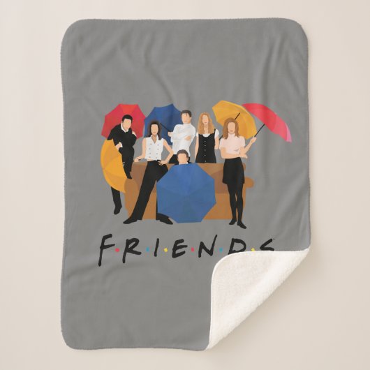 FRIENDS™ Character Silhouette Sherpa Deken (Voorkant)