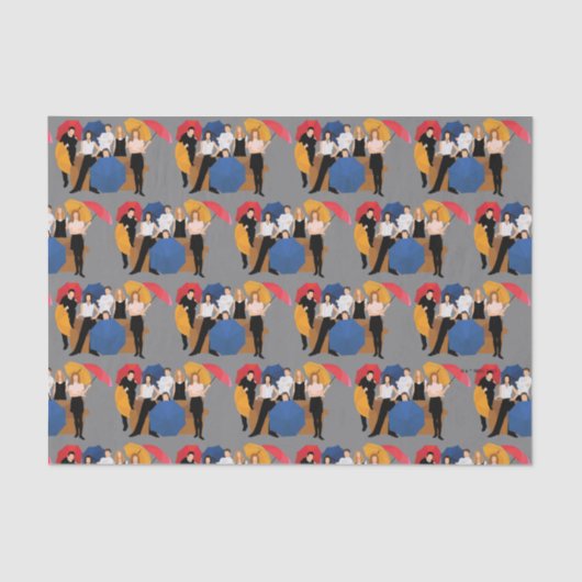 FRIENDS™ Character Silhouette Tissuepapier (Voorkant)