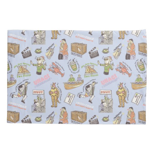 FRIENDS™ Colorful Cartoon Pattern Kussensloop (Achterkant)