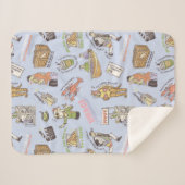 FRIENDS™ Colorful Cartoon Pattern Sherpa Deken (Voorkant (horizontaal))