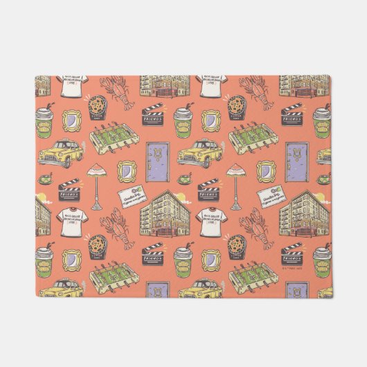 FRIENDS™ Colorful Icons Pattern Deurmat (Voorkant)