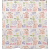 FRIENDS™ Colorful Quotten Pattern Douchegordijn (Voorkant)