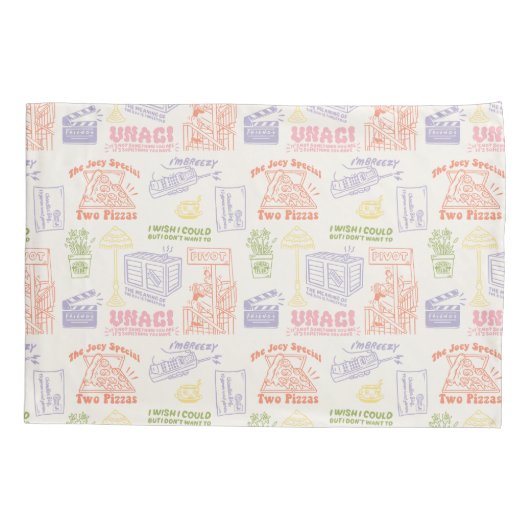 FRIENDS™ Colorful Quotten Pattern Kussensloop (Achterkant)