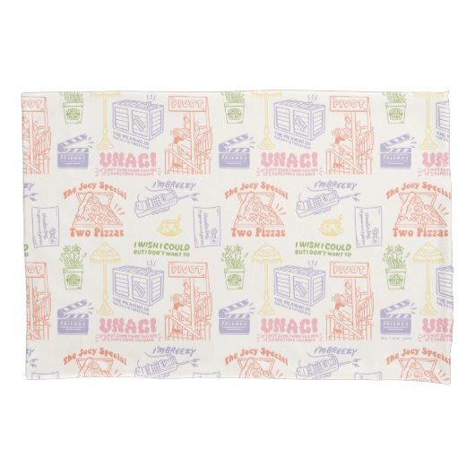 FRIENDS™ Colorful Quotten Pattern Kussensloop (Voorkant)