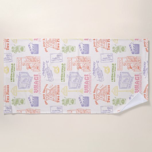 FRIENDS™ Colorful Quotten Pattern Strandlaken (Voorkant)