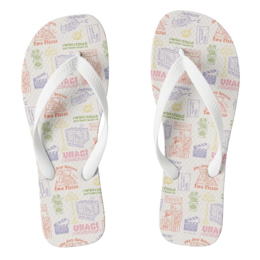 FRIENDS™ Colorful Quotten Pattern Teenslippers (Voetbed)