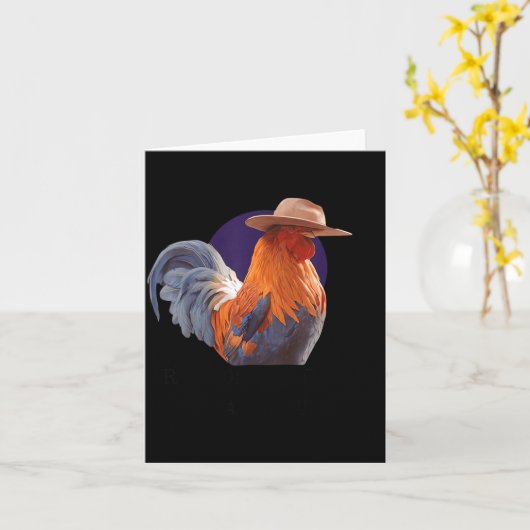 Friends Come And Go Scrappy Stays Funny Chicken Me Kaart (Gele Bloem)