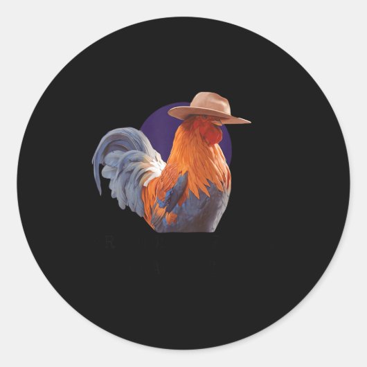 Friends Come And Go Scrappy Stays Funny Chicken Me Ronde Sticker (Voorkant)