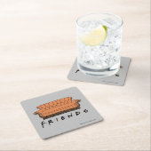 FRIENDS™ Couch Vierkante Kartonnen Onderzetter (Insitu)