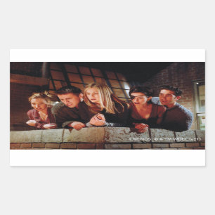 FRIENDS™   De gang op de Balcony Rechthoekige Sticker