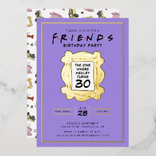 FRIENDS™ De met de 30e verjaardag Folie Uitnodiging