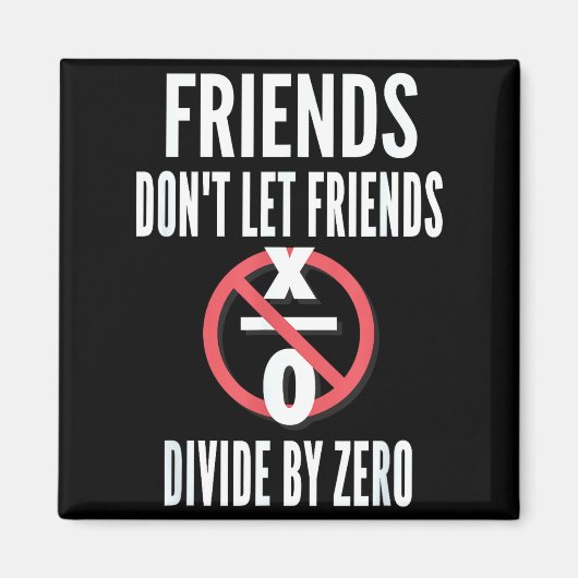 Friends Don't Let Friends Divide By Zero  Magneet (Voorkant)