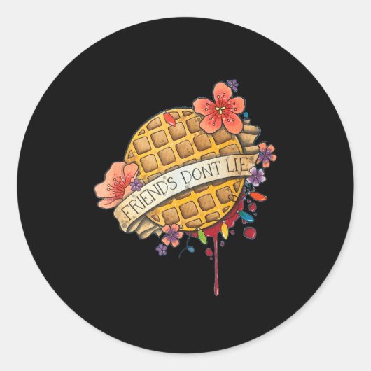 Friends Dont Lie Shirt  Ronde Sticker (Voorkant)