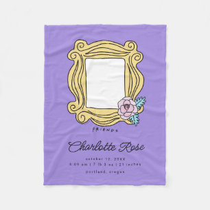 FRIENDS™ Floral Afbeelding Lijst Baby geboortela Fleece Deken