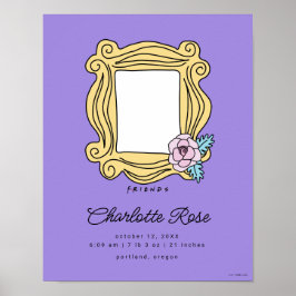 FRIENDS™ Floral Afbeelding Lijst | Baby geboortela Poster