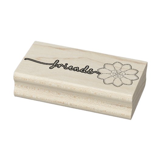 Friends floral stamp rubberstempel (Stempel)