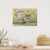 Friends Flower Fairy Fantasy Art Poster Print (Cuisine)