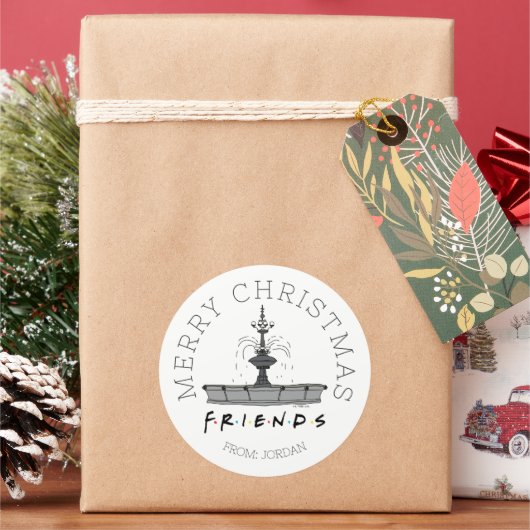 FRIENDS™-fontein | Christmas Gift Label (Feestdagen)
