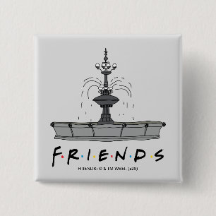 FRIENDS™ Fontein Vierkante Button 5,1 Cm