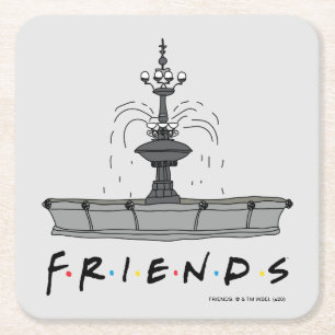 FRIENDS™ Fontein Vierkante Kartonnen Onderzetter
