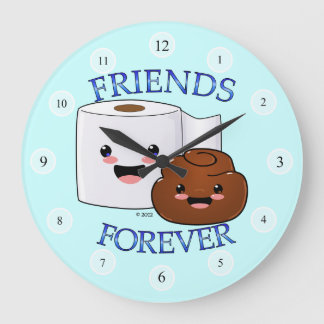 Friends Forever Happy Poo en TP Clock Grote Klok