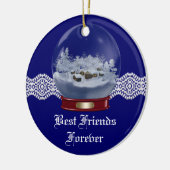 Friends Forever Heart kerstversiering Keramisch Ornament (Links)