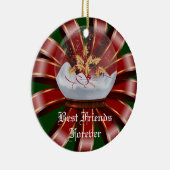 Friends Forever Heart kerstversiering Keramisch Ornament (Rechts)