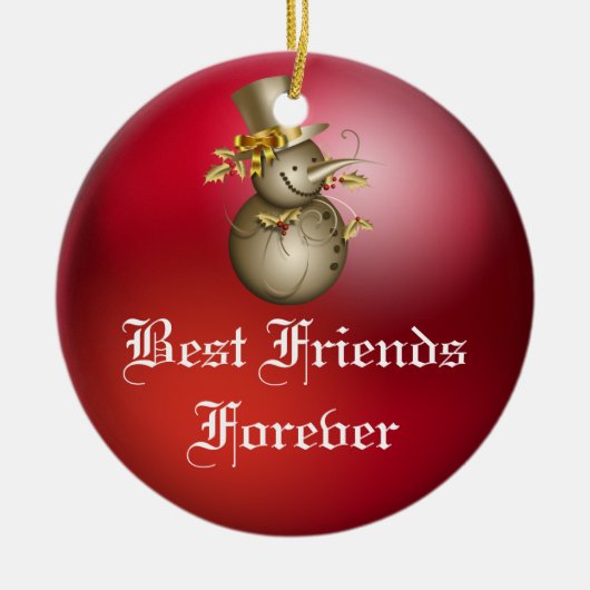 Friends Forever Heart kerstversiering Keramisch Ornament (Voorkant)