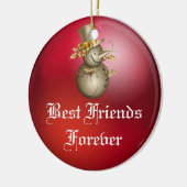 Friends Forever Heart kerstversiering Keramisch Ornament (Links)