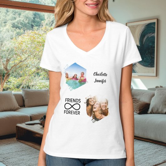 Friends forever infinity photo names t-shirt