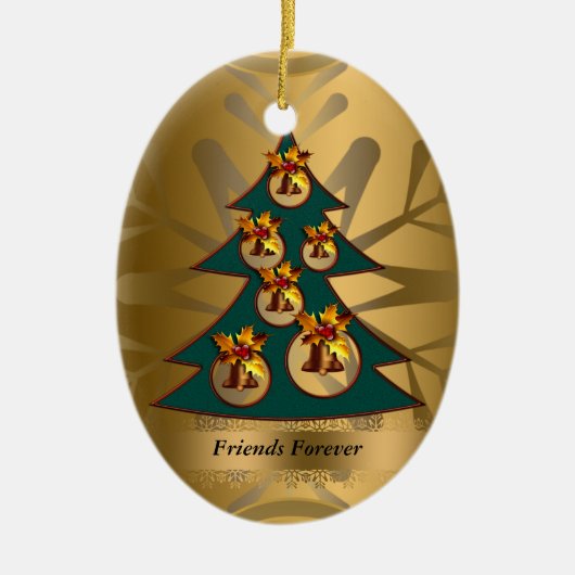 Friends Forever kerstversiering Keramisch Ornament (Voorkant)