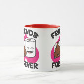 Friends Forever - Poop and Toilet Paper Roll Mok (Midden)