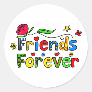 Friends Forever Ronde Sticker