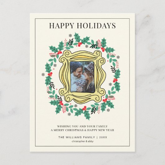 FRIENDS™ Foto Vakantie Kerstmis Feestdagenkaart (Voorkant)