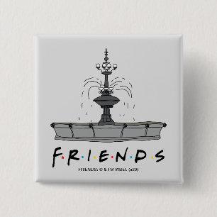 FRIENDS™ Fountain Vierkante Button 5,1 Cm