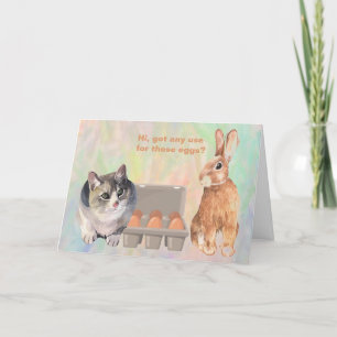 FRIENDS Funny Cat en Bunny Rabbit Easter Kaart