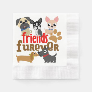 Friends Furever Dogs Puppies Servet