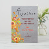 Friends get together  invitation kaart (Staand voorkant)