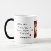 friends gift thank you for being my therapist magische mok (Links)