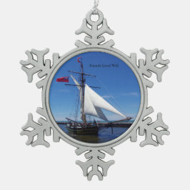 Friends Good Will ball of snowflake ornamet Tin Sneeuwvlok Ornament