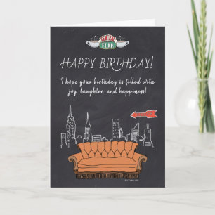 FRIENDS™ Halthday Central Perk Chalkboard Kaart