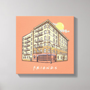 FRIENDS™   Het Apartementengebouw van Monica Canvas Afdruk