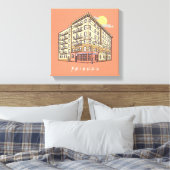 FRIENDS™ | Het Apartementengebouw van Monica Canvas Afdruk (Insitu (Slaapkamer))