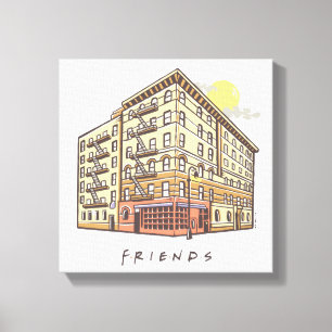 FRIENDS™   Het Apartementengebouw van Monica Canvas Afdruk