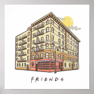 FRIENDS™ Het Apartementengebouw van Monica Poster