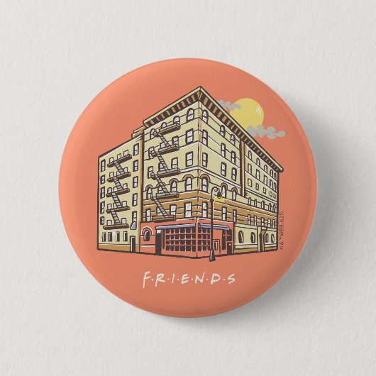 FRIENDS™ | Het Apartementengebouw van Monica Ronde Button 5,7 Cm (Voorkant)